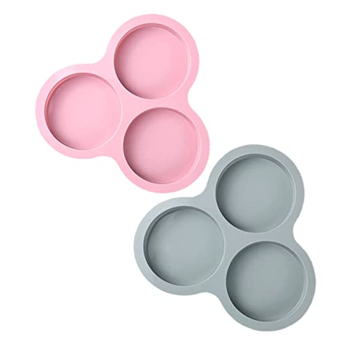 PRETYZOOM 2Pcs Silicone Muffin Pans Non Stick Cupcake Molds for Baking and Kitchen Bakeware Smooth Edges for Easy Demoulding for DIY Cake Making and Desserts