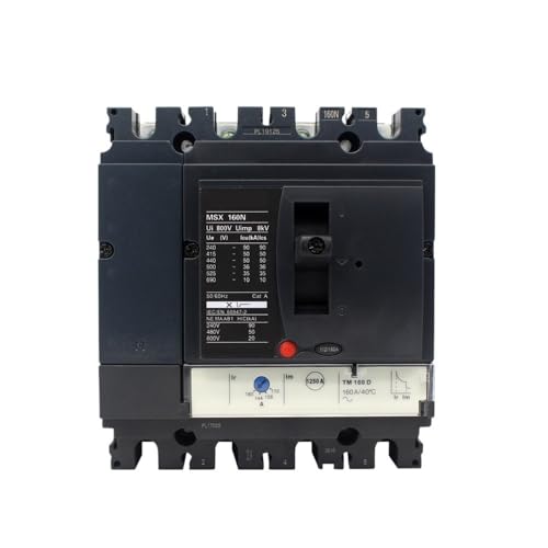 POWTAXBJGD MCCB 3P 4P Breaking Capacity Adjustable 120A 160A MSX-160N Moulded Case Circuit Breaker(4p,125A)