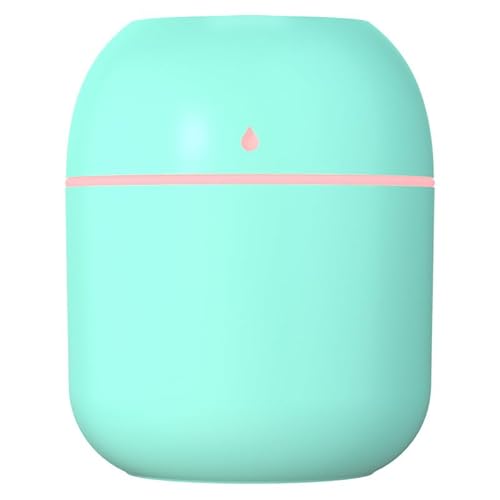 Portable Small Humidifier, USB Personal Desktop Humidifier for Car, Office Room, Bedroom, Auto Shut-Off, 2 Mist Modes, Super Quiet(220ml, Mint)