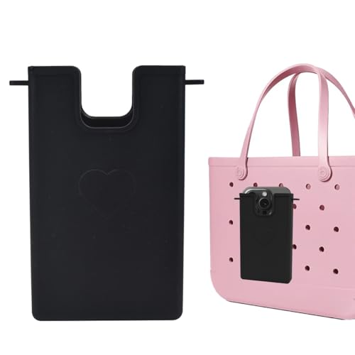 Rubber Beach Bag with Silicone Phone Holder for Bogg Bag - Beach Tote Bags Phone Case Holder Charms Accessory3