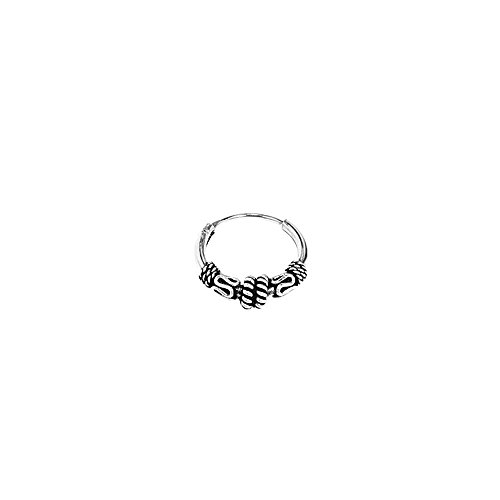 Preisvergleich Produktbild NKlaus Einzel 925 STERLING SILBER Keltische Celtic Gothic Creole 12mm 7310