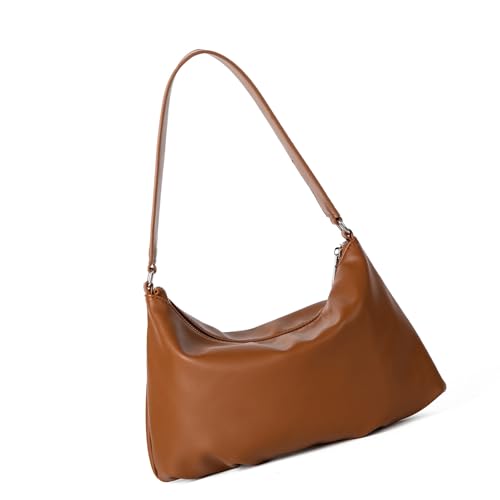 Sac à bandoulière en cuir PU souple élégant pour femme de style coréen au design épuré