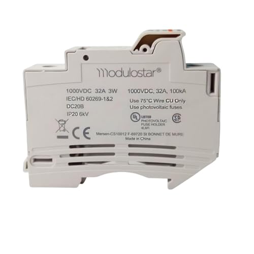 Image of 32A DC Fuse Holder with Pre-Installed DC Fuse (15A / 16A / 20A / 30A) - Sibass or Mersen Fuse - Overcurrent Protection for Solar Panels, Inverters & DCDB Systems (Mersen /30, Amps)