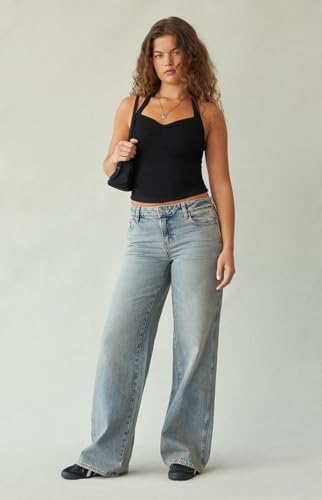PacSun Women's Casey Low Rise Baggy Jeans Medium Indigo Tint3