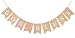Uniwish God Bless Banner Baptism Decorations for Girls, Vintage Rustic Burlap Bunting Garland Christening Communion Party Supplies with Pink Cross