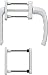Produktbild HOPPE Balkongarnitur NY 099KH/961N/U10/ Alu.F9016 63-73mm 4-KT.7mm