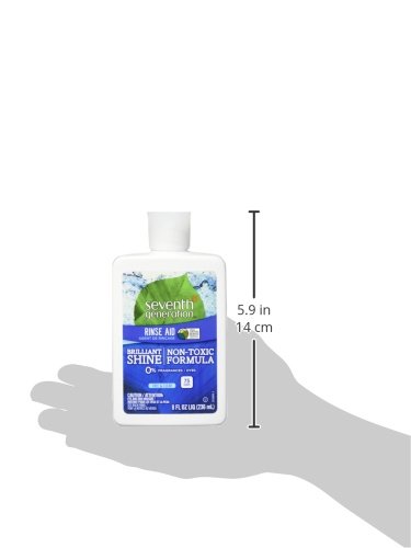 Seventh Generation Power+ Dishwasher Rinse Aid, Fragrance Free, 8 fl oz, (Pack of 9) - Thumbnail 7