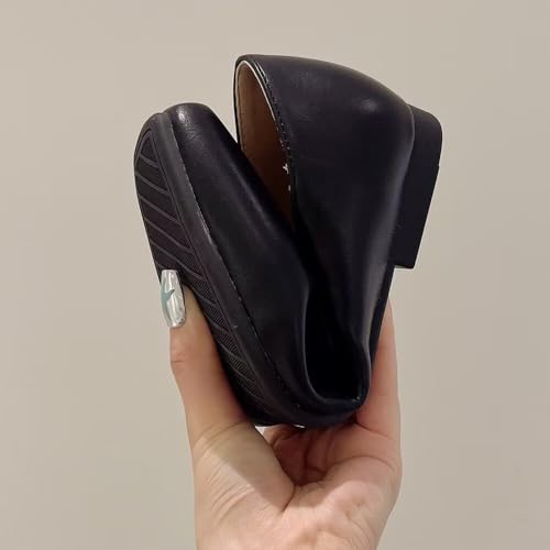 Image of LUXINYU Women's Slip on Flats,Classy Round Toe Solid Classic Mary Jane Ballet Dance Shoes Soft Comfortable PU Flat Shoes