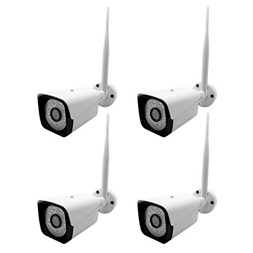 Videocamere Sorveglianza Sicurezza Set Di Telecamere Di Sorveglianza Wireless A Quattro Canali 720P, Sicuro, Impermeabile, Visione Notturna, Rilevamento Del Movimento-Disco Rigido Da 100 W + 1 Tb