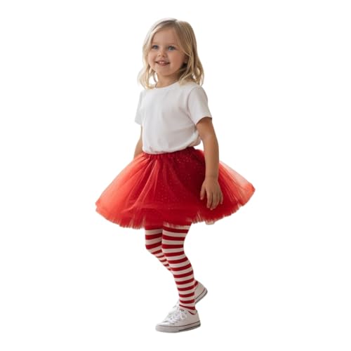 Lista de Medias para Niña para comprar hoy. 43 pantimedia nylon niña mallita caramelo navidad duende delgada disfraz navideña escolar danza balet gimnacia (rojo/blanco) (MX/US, Alfa, Talla única, Regular, Regular, 1-3 años,...