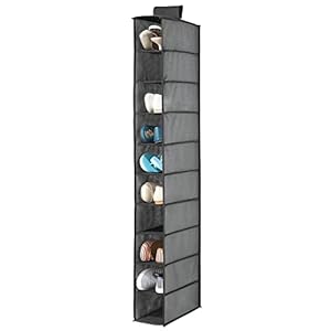 mDesign – Hangende schoenenopberger met 10 compartimenten – schoenenrek/kledingkast organizer – praktische bergruimte…