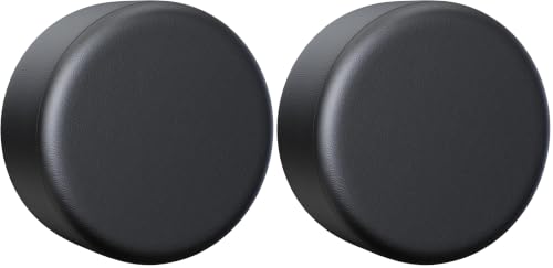 Image of Moonet PVC Leather Spare Tire Wheel Cover for Car Truck SUV Camper Trailer Universal Fit RV JP FJ, Black (for Overall Wheel Diameter 27-28 inch) (Pack of 2)