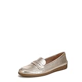 LifeStride Womens Malta Loafer Platino Gold Metallic 8.5 M