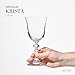Krosno Kleine Rot-Weingläser | Set von 6 | 220 ML | Krista Kollektion | Kristallglas | Perfekt für zu Hause, Restaurants und Partys | Spülmaschinenfest