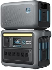 Anker SOLIX C1000 Power Station and BP1000 Expansion Battery, 2112Wh, 1800W