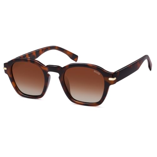 Image of SOJOS Retro Square Polarized Sunglasses Men Trendy Womens SJ2382 | Vintage UV400 90s Sun Glasses Outfit Driving