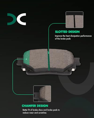 Image of SCITOO D1324 D2305 Front Ceramic Rear Ceramic Brake Pad Sets | 2021-2024 For Toyota For Sienna