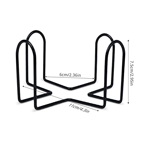 GUINIFAO Coaster Holder, 4 PCS Metal Holder for Square or Round Coaster Sets Home Wrought Iron Shelf Decoration (Style 2)