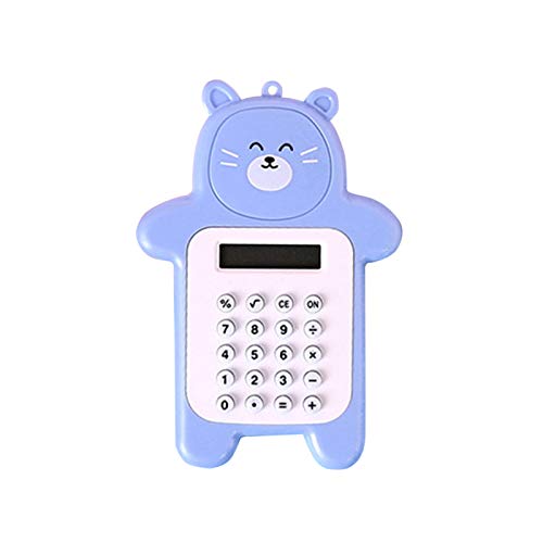 Aibecy Calculadora electrónica de 8 dígitos Bear Compact Mini calculadora de mano portátil ligera para estudiantes Oficina de la escuela en casa