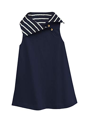 Image of A.T.U.N. (ALL THINGS UBER NICE) Solid A-Line Mini Dress | Sleeveless Casual Dress for Girls