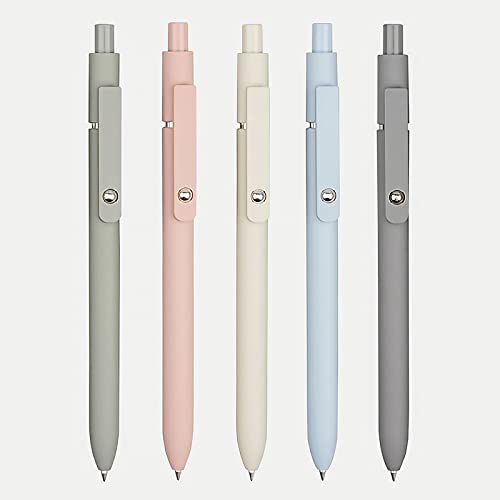 Gel Pens, 5 Pcs 0.5mm Japanese Black Ink Pens Fine...