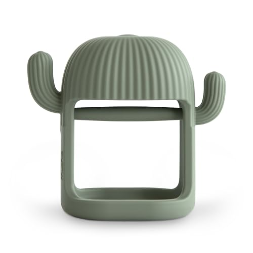 Image of mushie Silicone Baby No-Drop Cactus Teether Toy