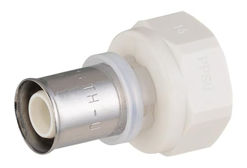 Racor multicapa PPSU para prensar hembra 1/2 - Ø16 QUICK PLOMBERIE | perfiles de engaste TH y U | sistema anti-fugas LBP | 0 plomo | compatible con agua potable