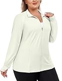 FOREYOND Plus Size Jackets for Women Athletic Workout Running Jacket Lightweight Full Zip Up Outdoor Hoodies, Greenish White, 2XL