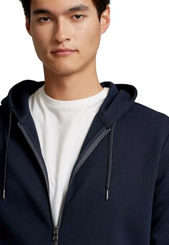 Image of DROBE Plain Winter Wear Stylish Long Sleeves Hooded Neck Full Zip Zipper for Men