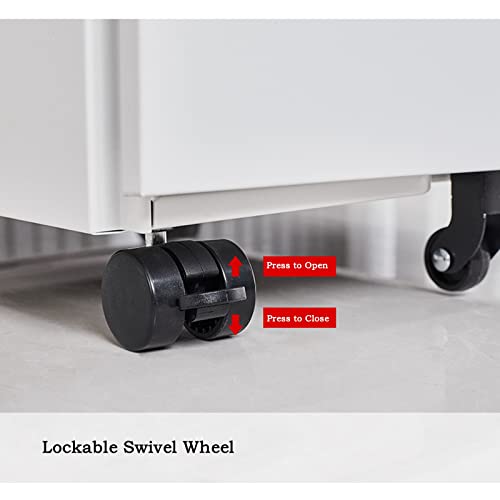 Cassettiera sicura con serratura a 3 cassetti, soluzione ideale per documenti e accessori da ufficio, perfetta per casa o ufficio