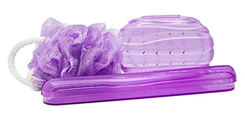 Kit Higiene Pessoal Practice, Esponja para banho, Saboneteira, Porta escova dental, Nécessaire, 6078