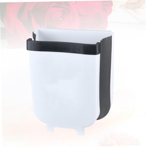 Caneca de basura rectangular plegable para puerta de gabinete blanco miniatura 4