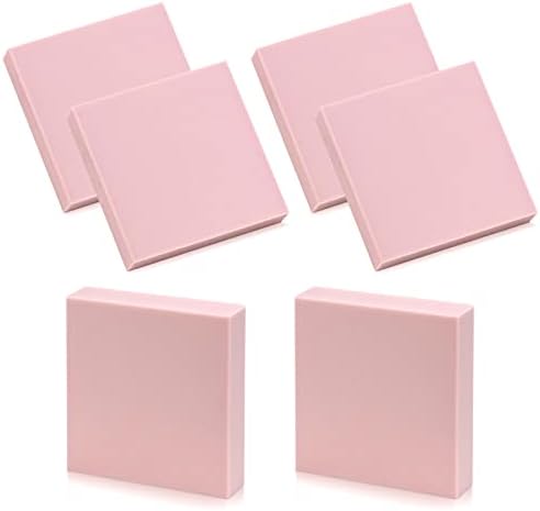Oopsu 6 Pack 2"x2" Pale Pink Rubber Stamp Carving Blocks Rubber Carved Brick for Stamp Soft Rubber Crafts and DIY Craft Project