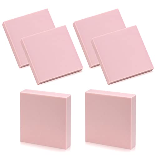 Oopsu 6 Pack 2"X2" Pale Pink Rubber Stamp Carving Blocks Rubber Carved Brick For Stamp Soft Rubber Crafts And Diy Craft Project #TOP2