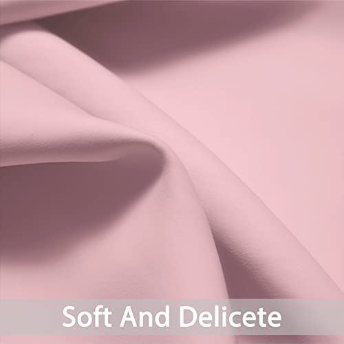 Yakamok Insulated Blackout Window Draperies - Energy Efficient Home Decor Grommet Top Curtains for Bedroom(Pink, 52Wx36L, 2 Panels)