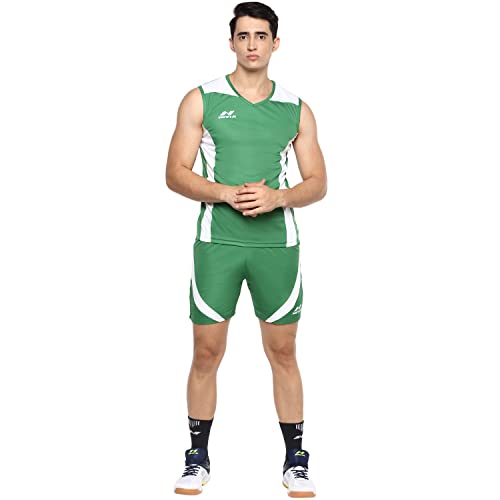 Image of Nivia Flash Volleyball Jersey Set for Men(XS, SA Green /White)
