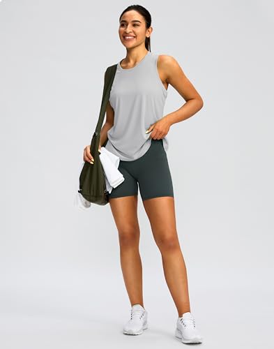 Image of Women's Workout Tops Racerback Athletic Tank Tops Sleeveless Loose Fit Yoga Running Gym Shirts for Women