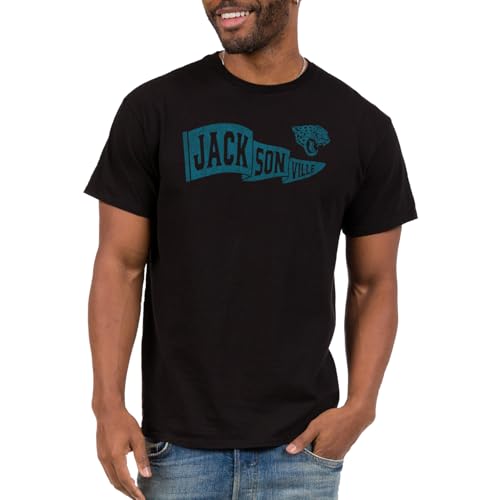 Junk Food NFL - Jacksonville Jaguars Pennant Adult SS T-Shirt Black