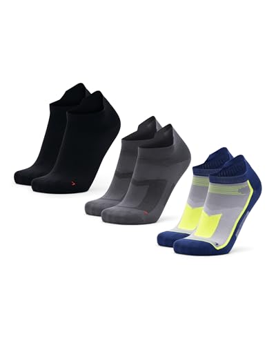 DANISH ENDURANCE Low-Cut Athletic Socks, Moisture Wicking, Men & Women, 3-Pack