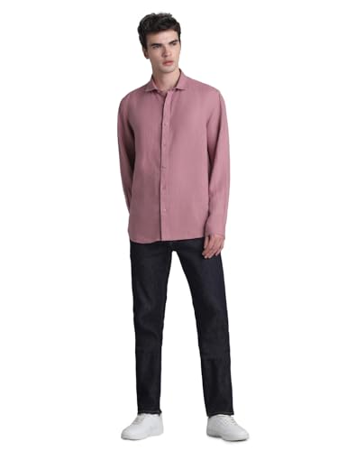 Image of Jack & Jones Men's Linen Solid Slim Fit Shirt