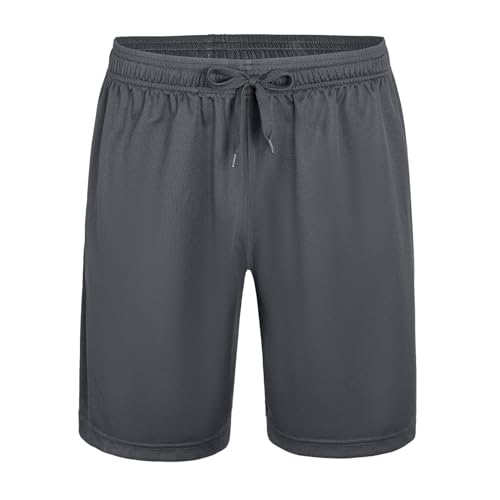 Short de sport extensible homme noir et gris séchage rapide entraînement - 2