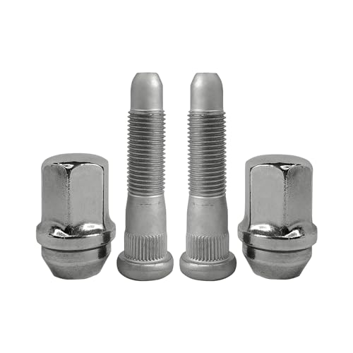 Image of M14x1.5 Wheel Lug Stud Nut Set Compatible with 2008-22 Cadillac Escalade SRX CT5 CT6 CTS XT5 XTS Camaro Equinox Malibu Impala Colorado C1500 C2500 K1500 K2500 Suburban (4PCS)