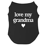 Love My Grandma Valentine's Day Dog Tee Shirt Sizes for Puppies, Toys, and Large Breeds (Black, Large 399)