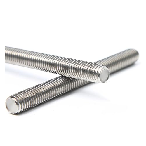Kangsiyu 1PCS 304 Stainless Steel Threaded Rod Full-Thread Bar M2 M2.5 M3 M4 M5 Length 250mm(M2)