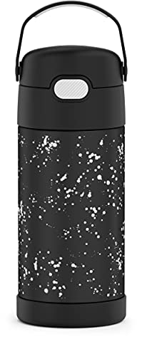 THERMOS Funtainer Garrafa de canudo infantil de aço inoxidável isolada a vácuo de 355 ml, espaço