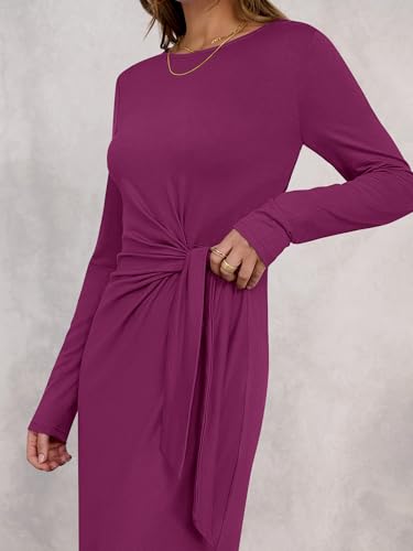 Image of ANRABESS Women's Fall Long Sleeve Casual Maxi Dress