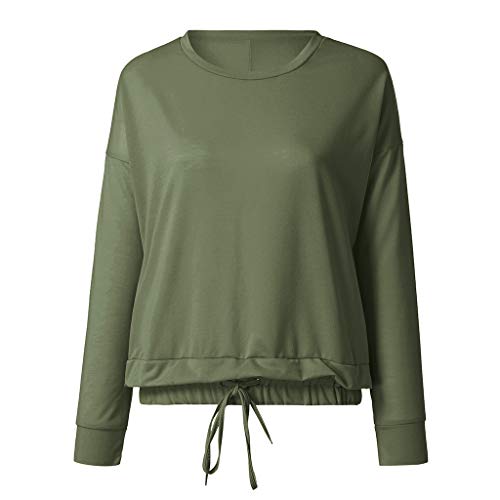 Blouses for Womens,DaySeventh Womens Fashion Long Sleeve O-Neck T-Shirt Solid Casual Tops