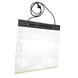 HOODANCOS 防水ポータブルファイルバッグ Sサイズ ドローストリング式収納 透明ウォータープルーフバッグ 学校 オフィス用書類整理ポーチ