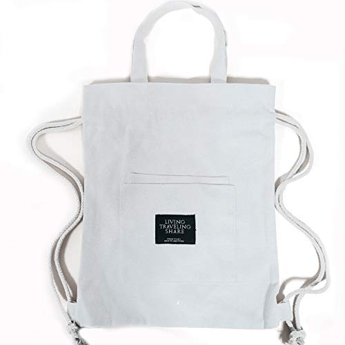 Bolso y Mochila con Cordón de Color Puro Estilo Ins de cuerda Bonito