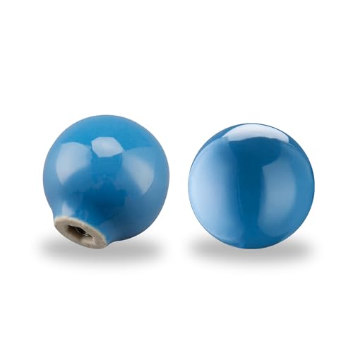 SPDYCESS 4 Piezas Pomos y Tiradores de Cerámica Redondo Pomo de Muebles con Tornillos Tirador de Cajones para Armarios Cocina Dormitorio